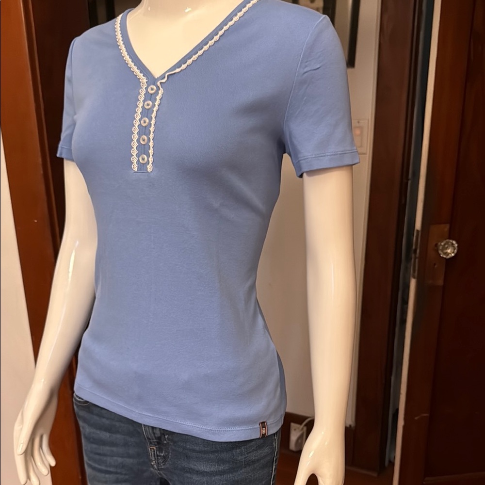 NWT Tommy hilfiger size small Blue V-Neck Women's Top